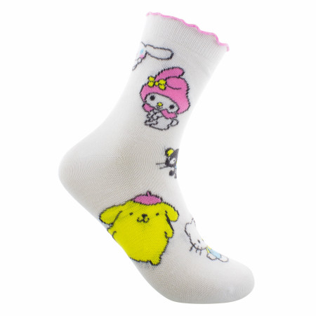 Hello Kitty and Friends Sanrio Women's Ribbed Lettuce Socks 2-Pack